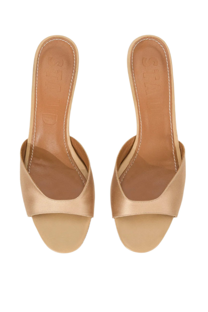 Brigitte Satin Mule - Camel