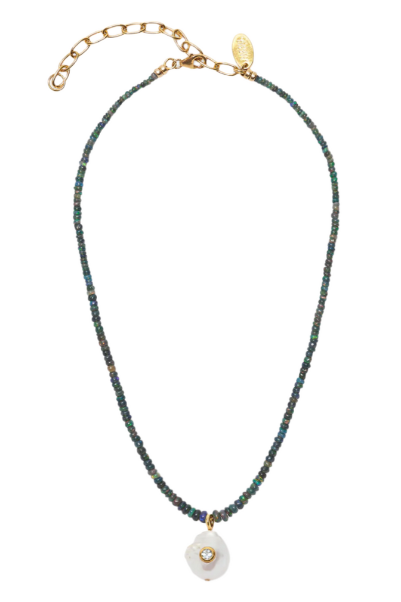 Castillo Necklace in Black Opal