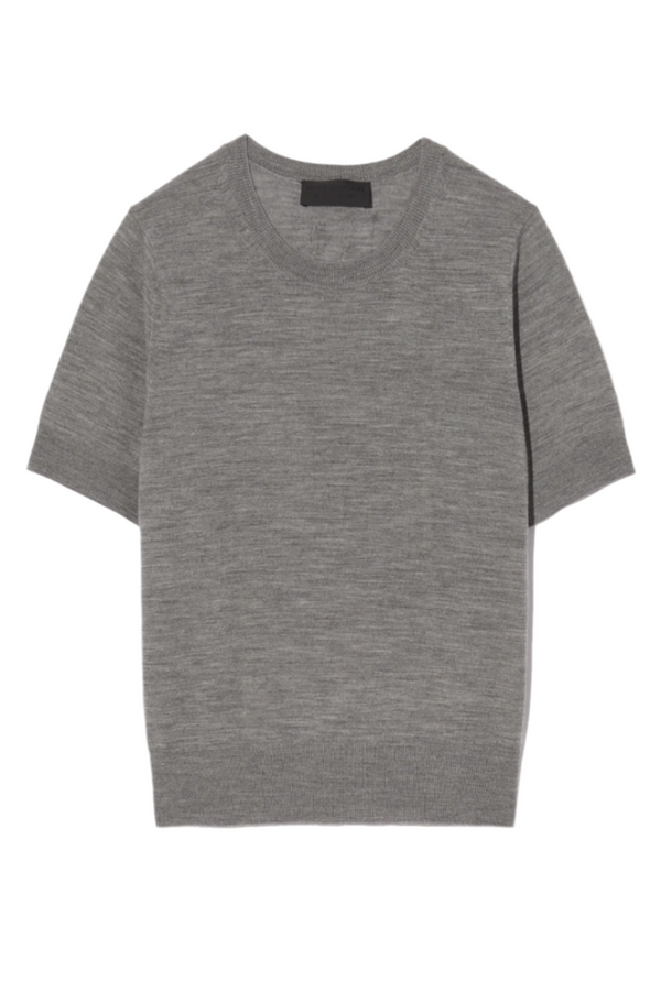 Leilani Knit Tee - Medium Grey Melange