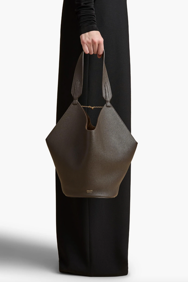 Lotus Small Tote - Dark Brown