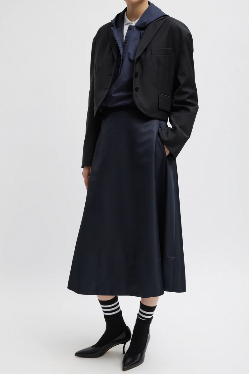 Eco Nylon Circle Skirt - Navy