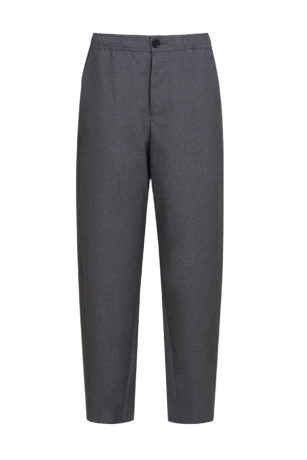 Straight Leg Wool Trousers - Graphite