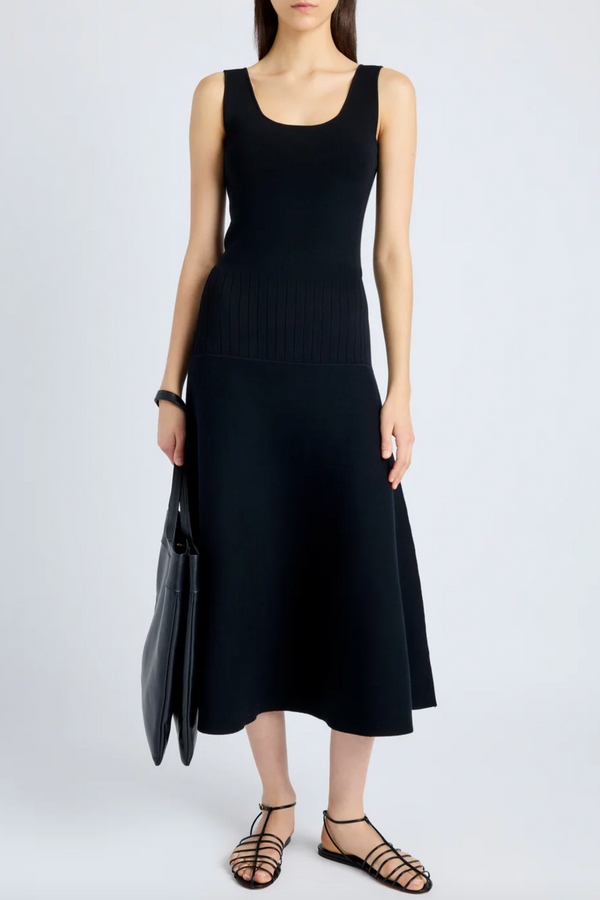 Lucia Dress in Souffle Knit - Black