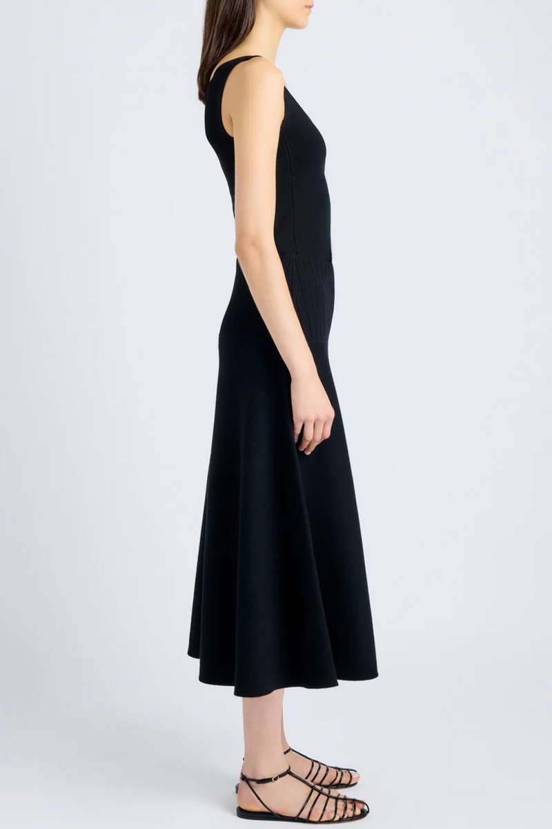 Lucia Dress in Souffle Knit - Black