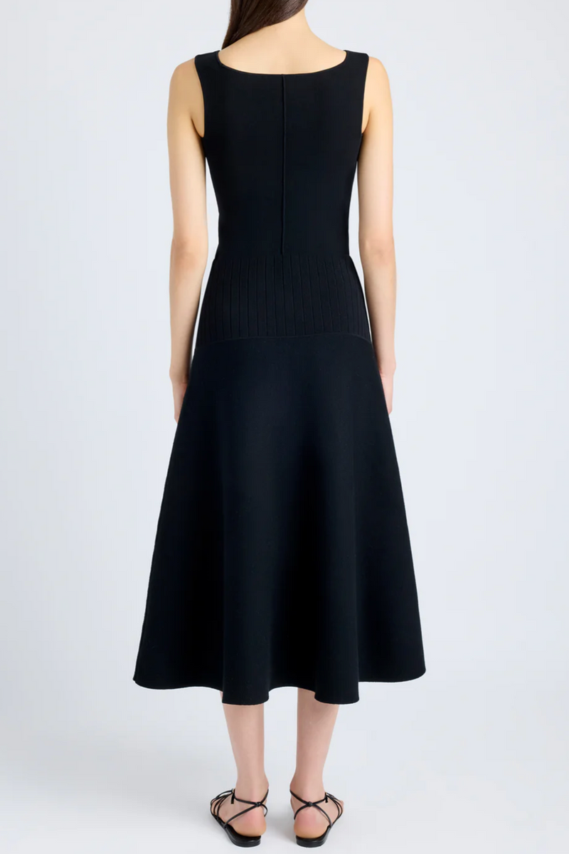 Lucia Dress in Souffle Knit - Black