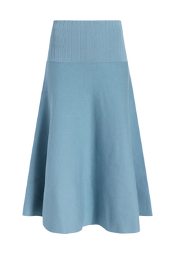 Katalina Skirt in Souffle Knit - Lark Blue