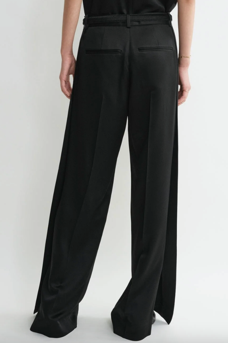 Cuff-Slit Trousers - Black