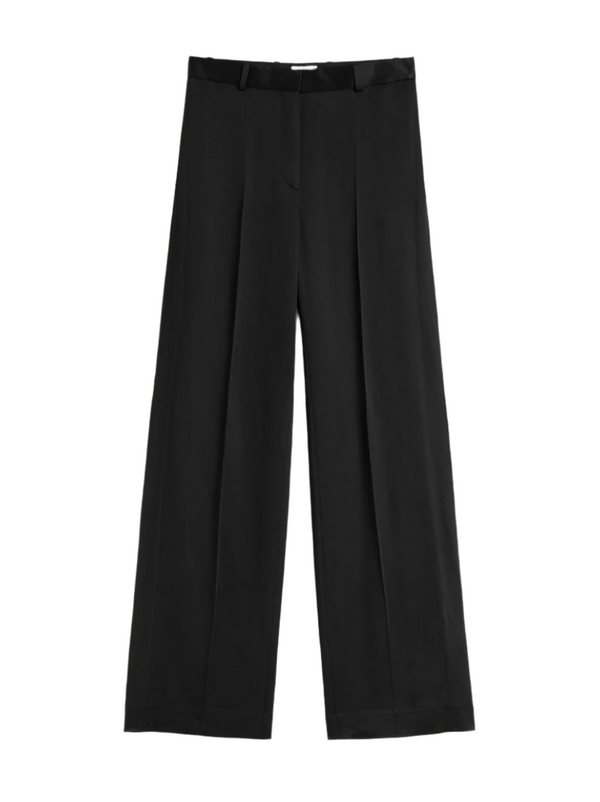 Cuff-Slit Trousers - Black