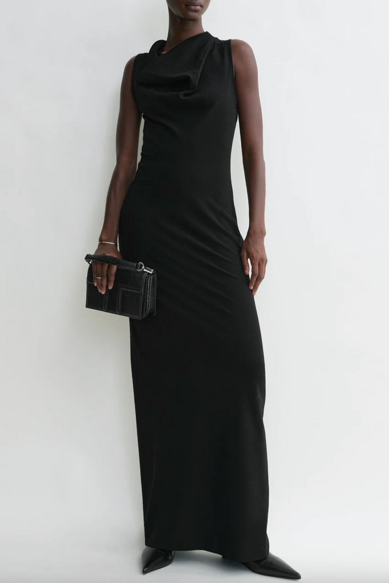 Cowl Neck Dress - Black