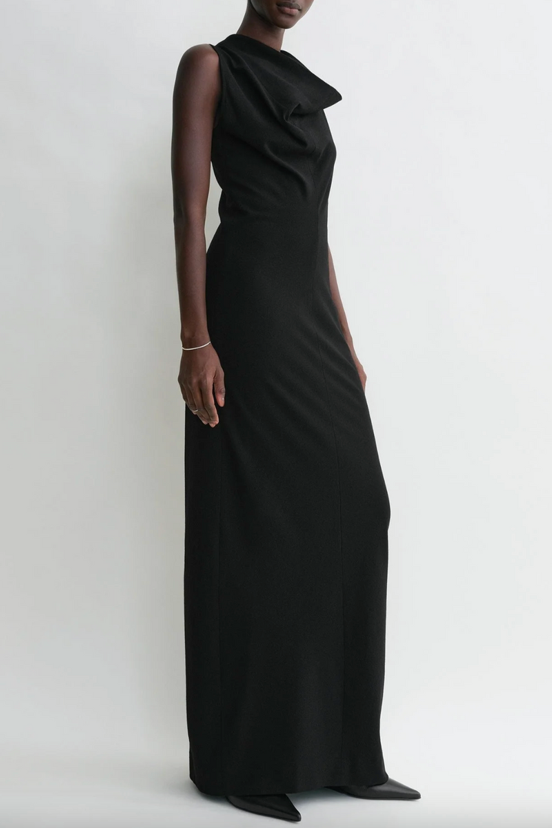 Cowl Neck Dress - Black