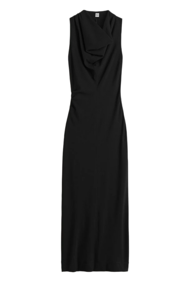 Cowl Neck Dress - Black