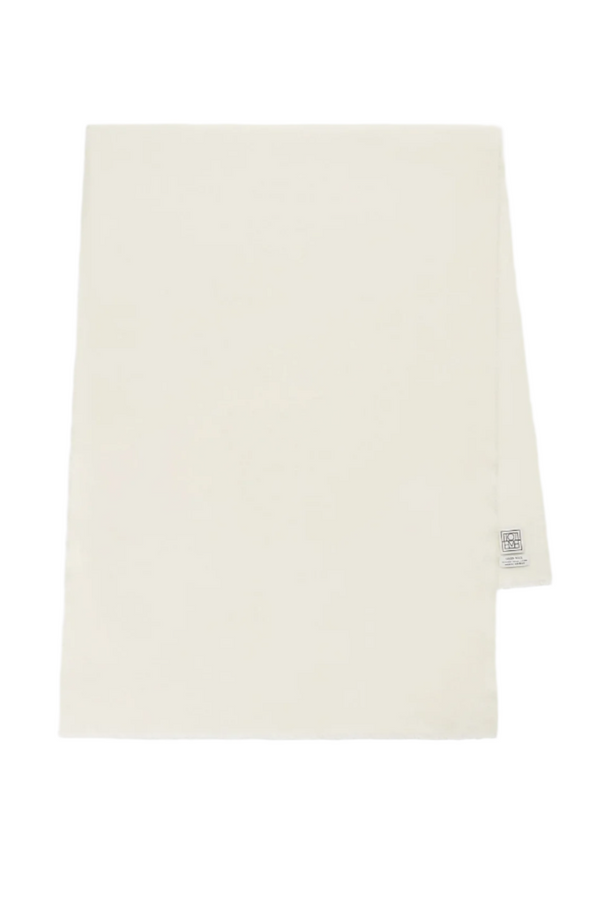 Wide Classic Wool Scarf - Ivory