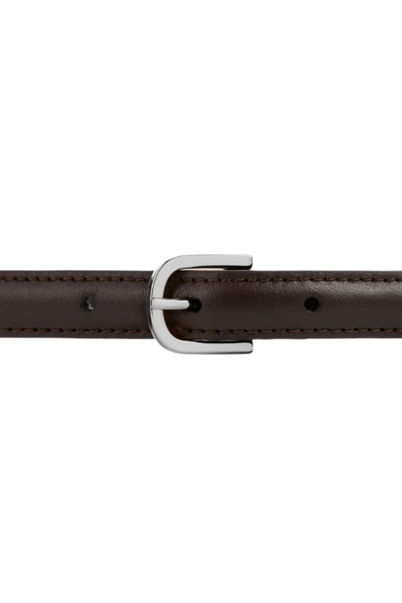 Thin Leather Trouser Belt - Bark