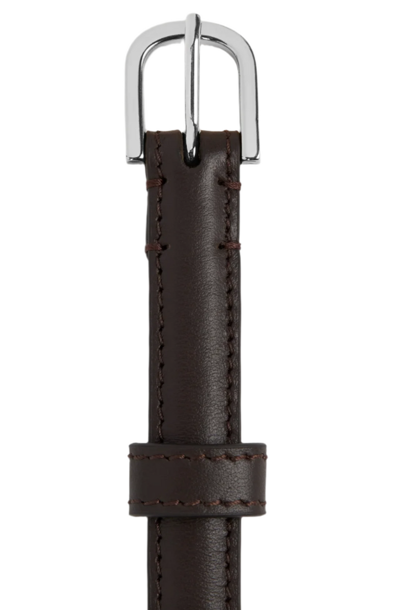 Thin Leather Trouser Belt - Bark