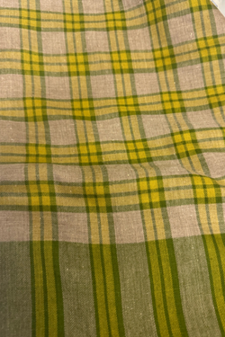 Cashmere Plaid Scarf - Green/Yellow