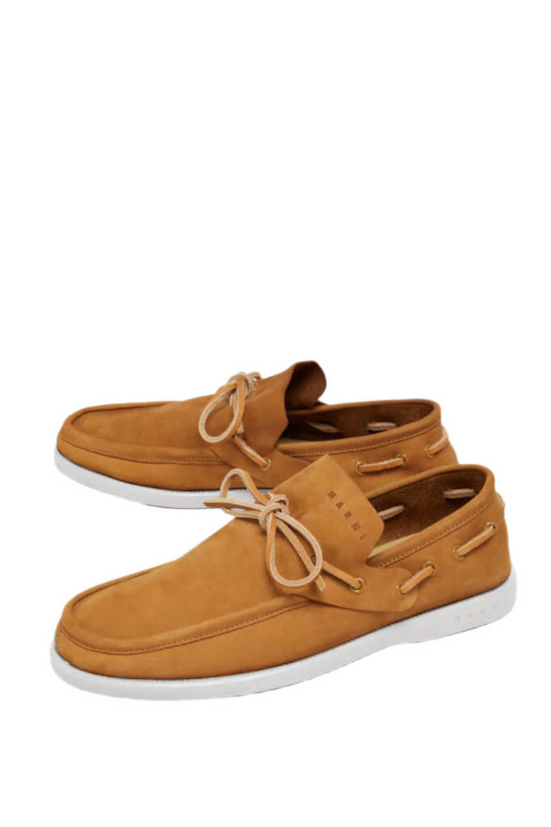 Nubuck Boat Loafer - Tobacco