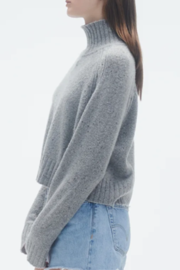 Cropped Turtleneck - Stone