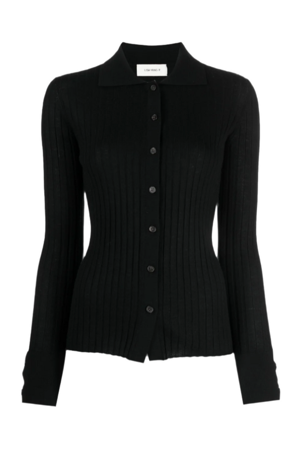 Aria Cardigan Shirt - Black