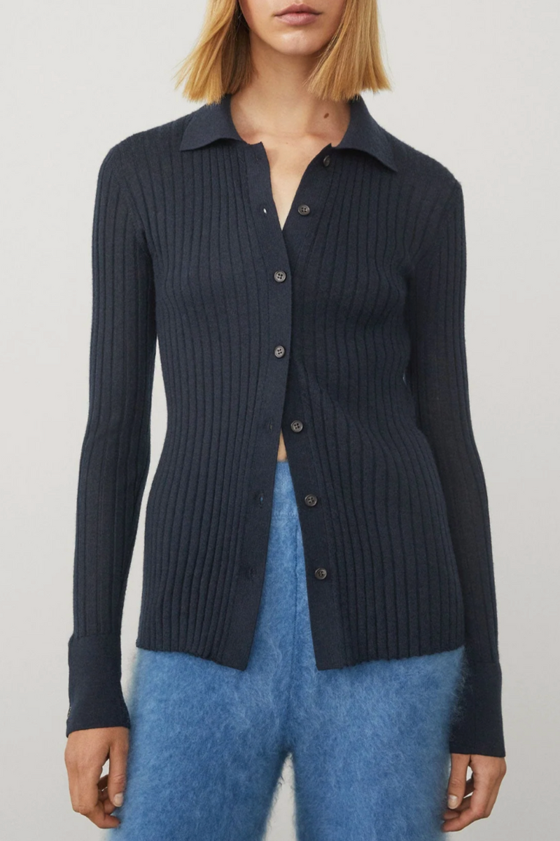 Aria Cardigan Shirt - Black