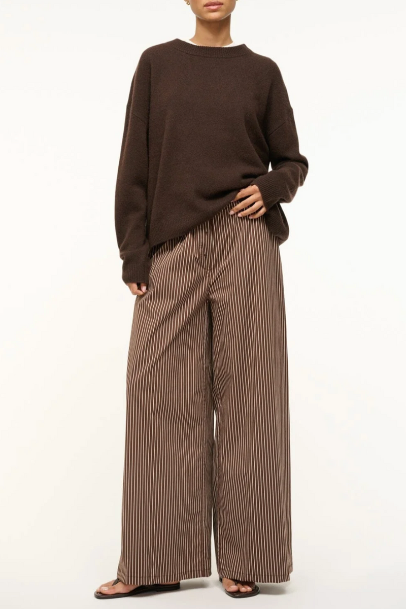 Bonfire Pant - Dark Oak Micro Stripe