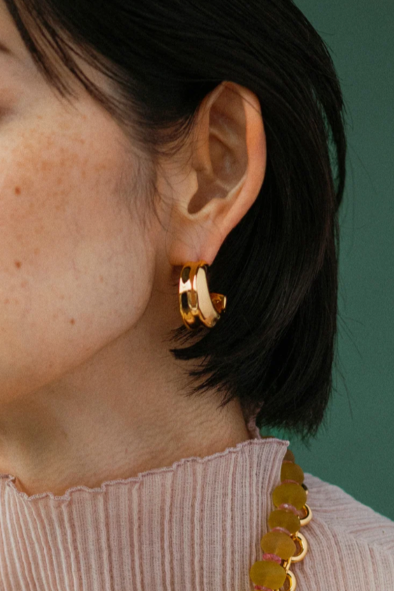 Onda Hoops in Gold