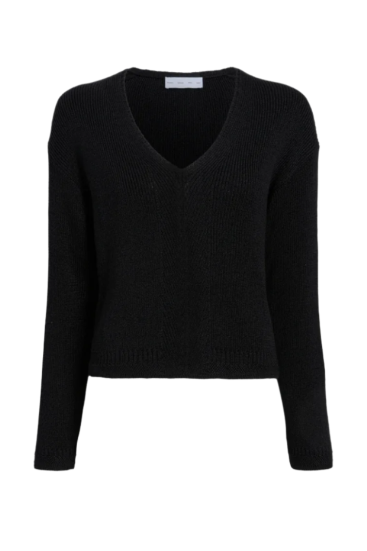 Tyler Knit Sweater in Dry Rib - Black