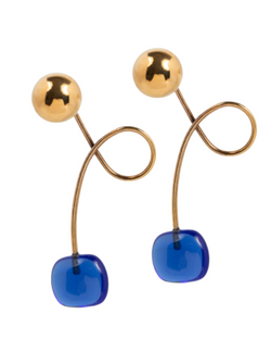 Glass Earrings - Blue