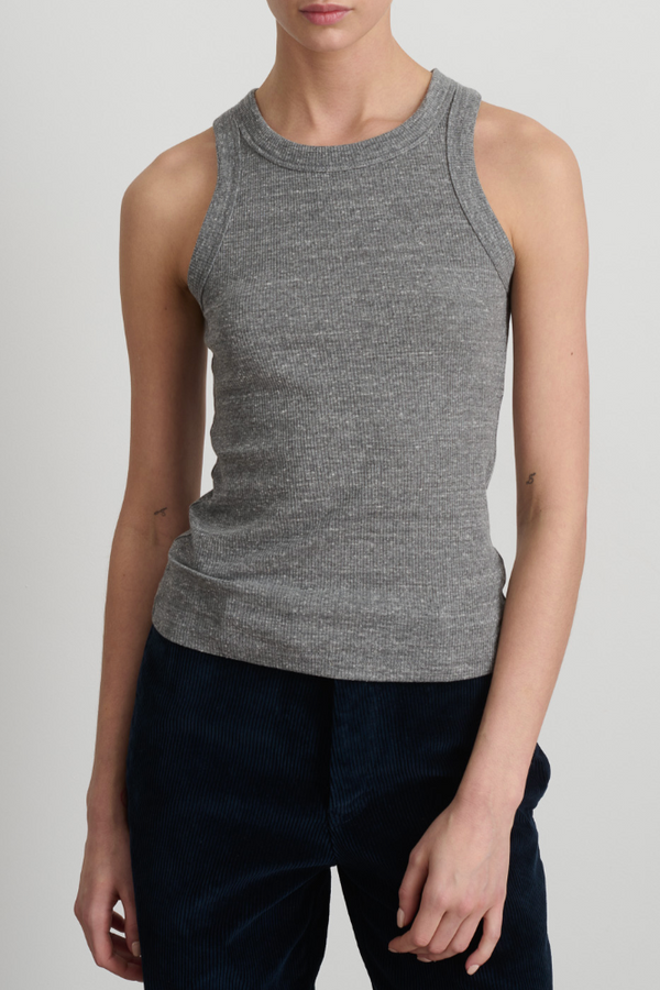 Rib Tank - Heather Grey