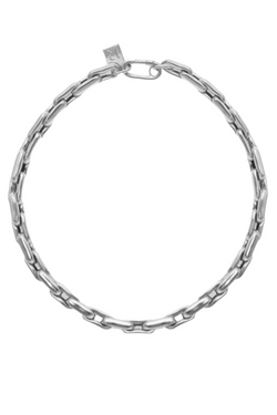 Small White Gold Link Necklace