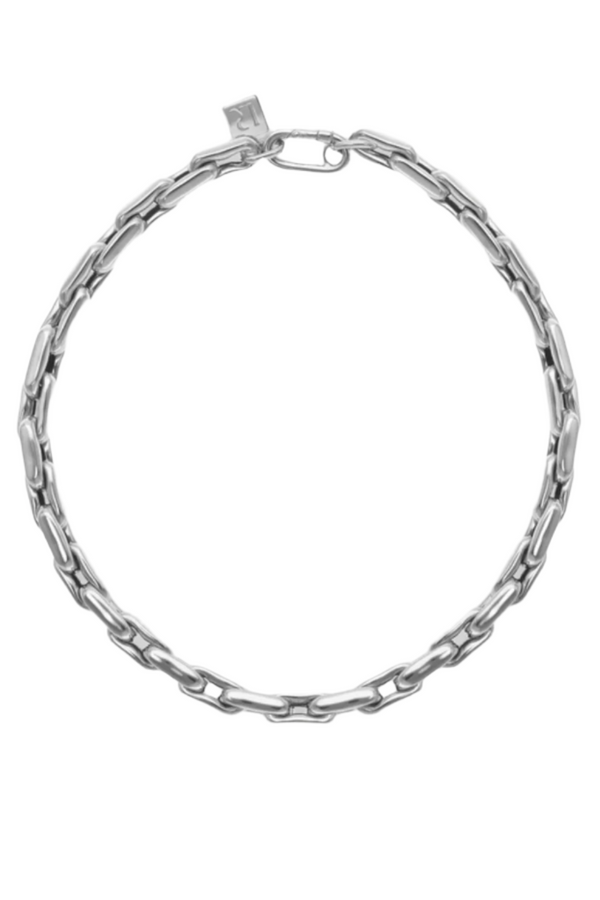 Small White Gold Link Necklace