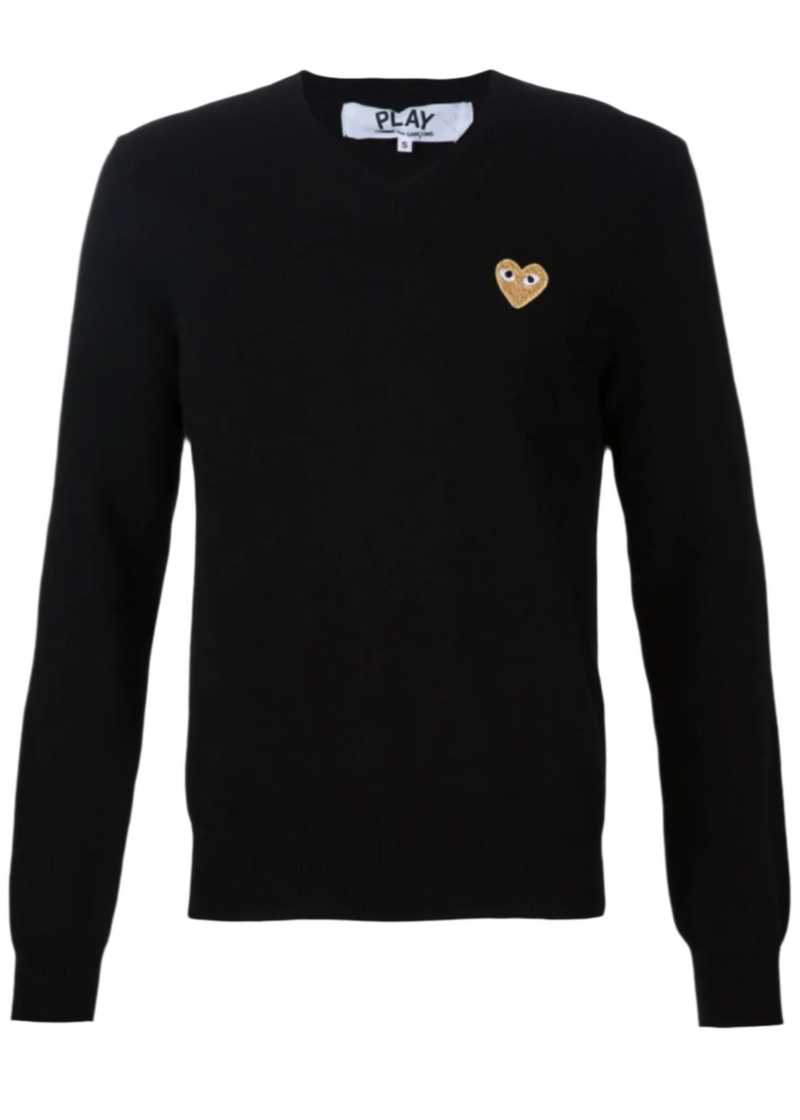 Men's V-Neck Pullover - Black