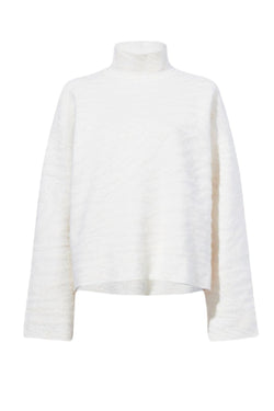 Asher Sweater in Brushed Knit - Eggshell