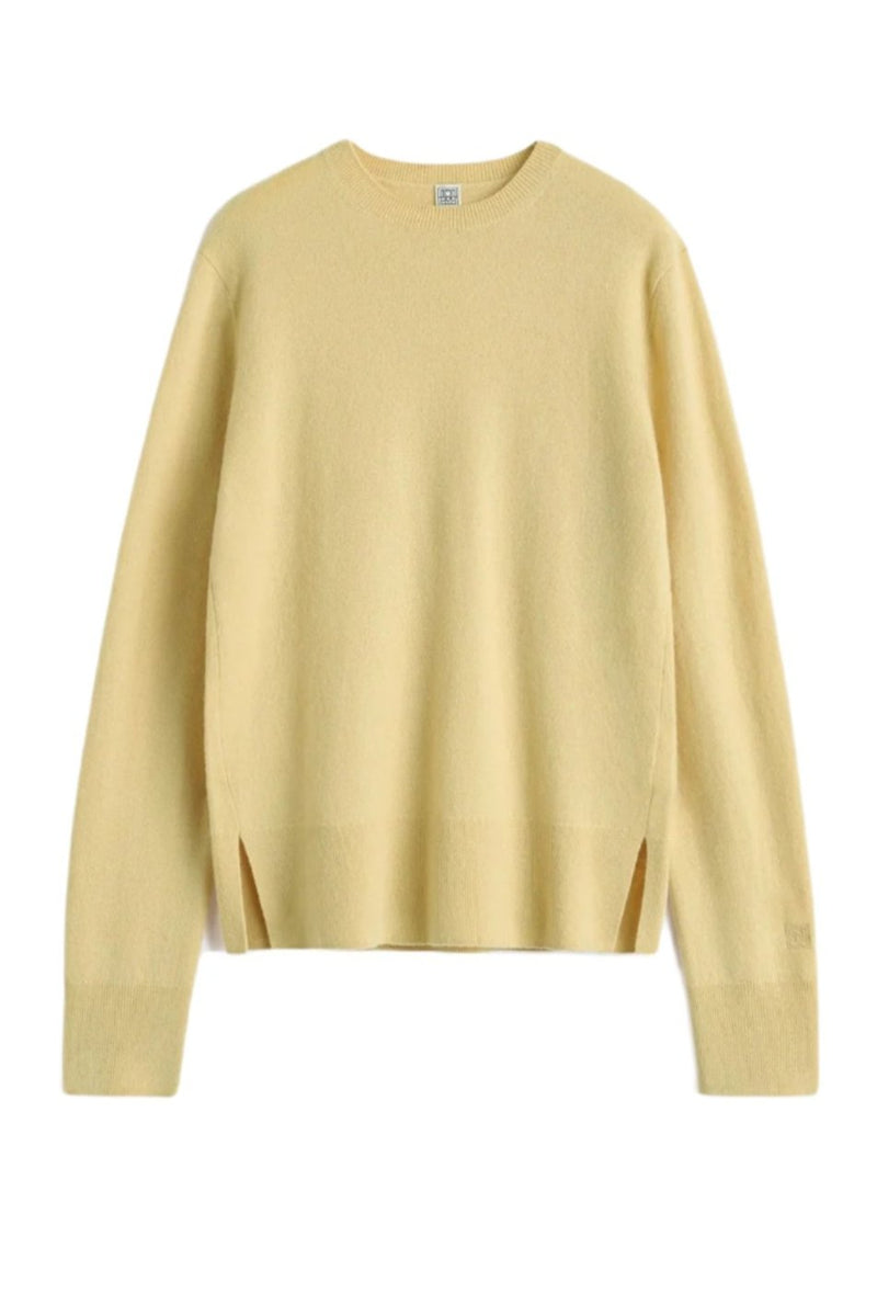 Crewneck Cashmere Knit - Soft Yellow