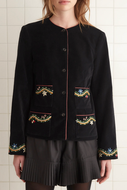 Alpineflower Rice Jacket - Black Multi