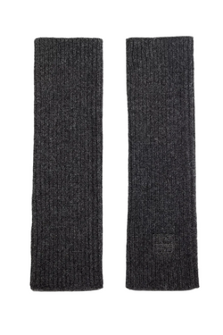 Fingerless Wool Gloves - Charcoal Melange