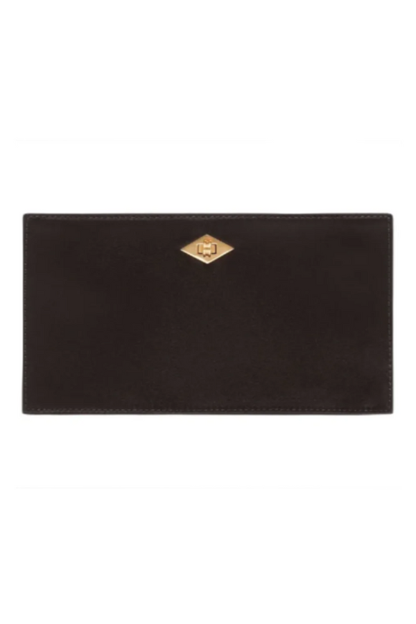 Ease Clutch - Silk Satin Black