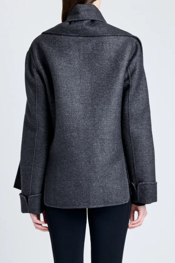 Soraya Jacket in Double Face Wool - Coal Melange