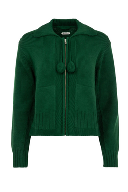 Marion Tassel Cardigan - Green