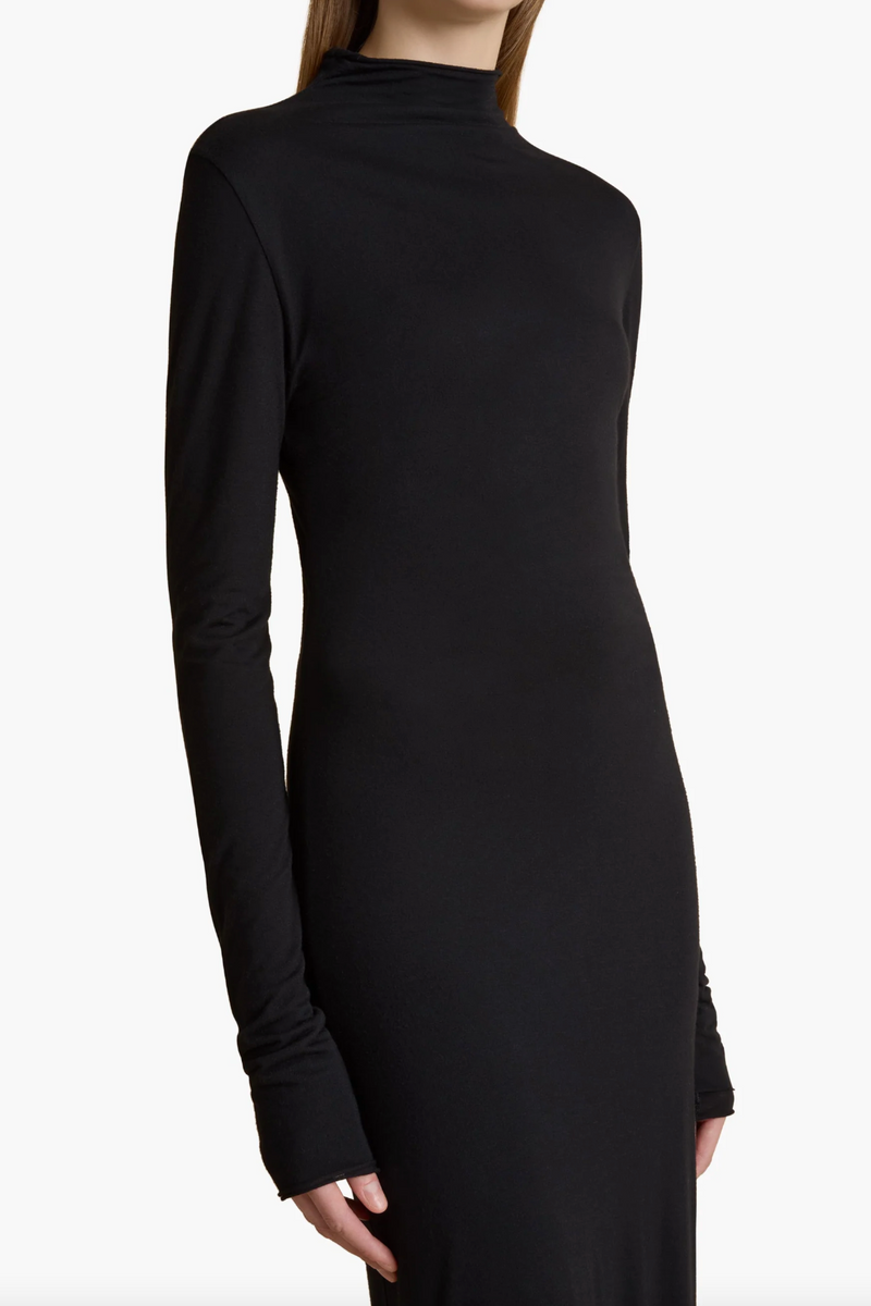 Norla Dress in Tissue Jersey - Black