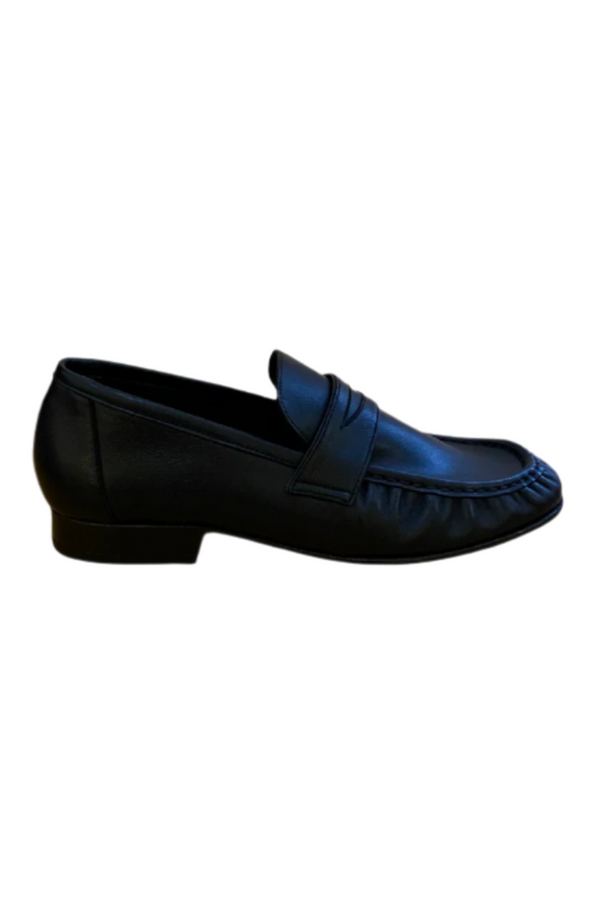 Ruched Loafer - Black