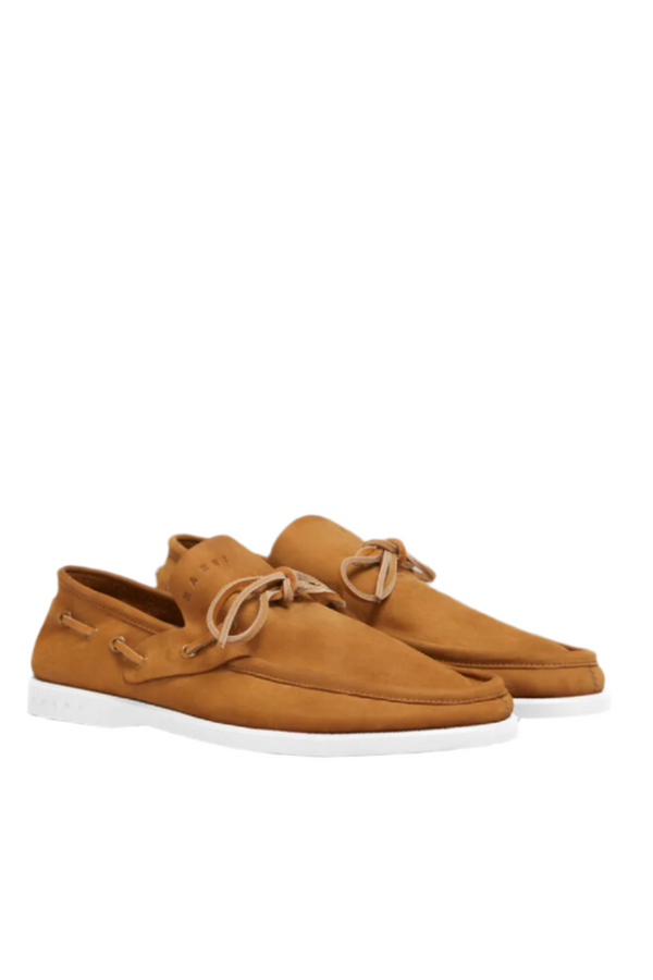 Nubuck Boat Loafer - Tobacco