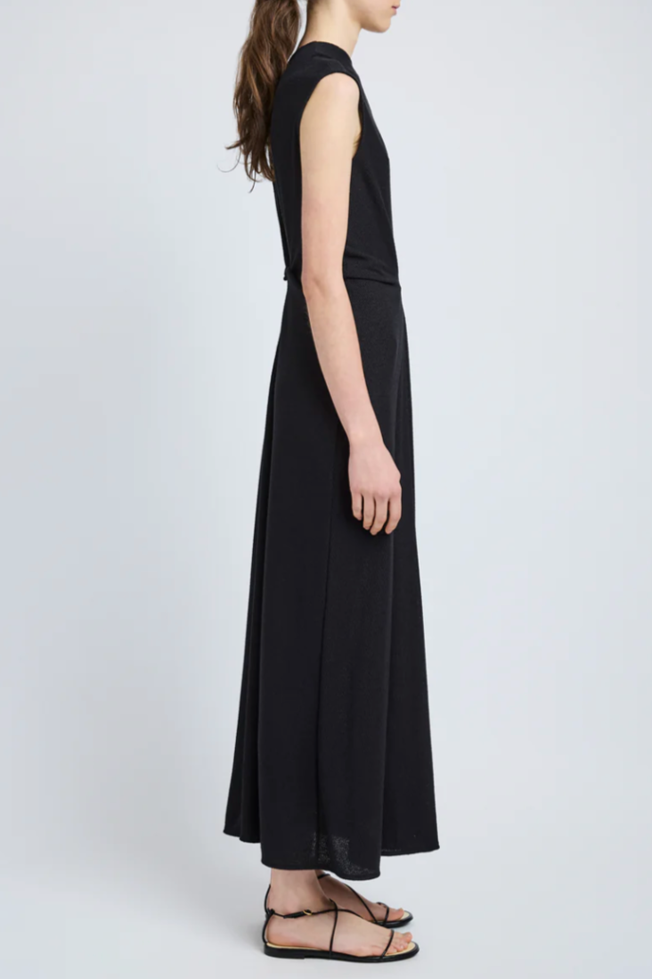 Miranda Dress in Twisted Rib - Black