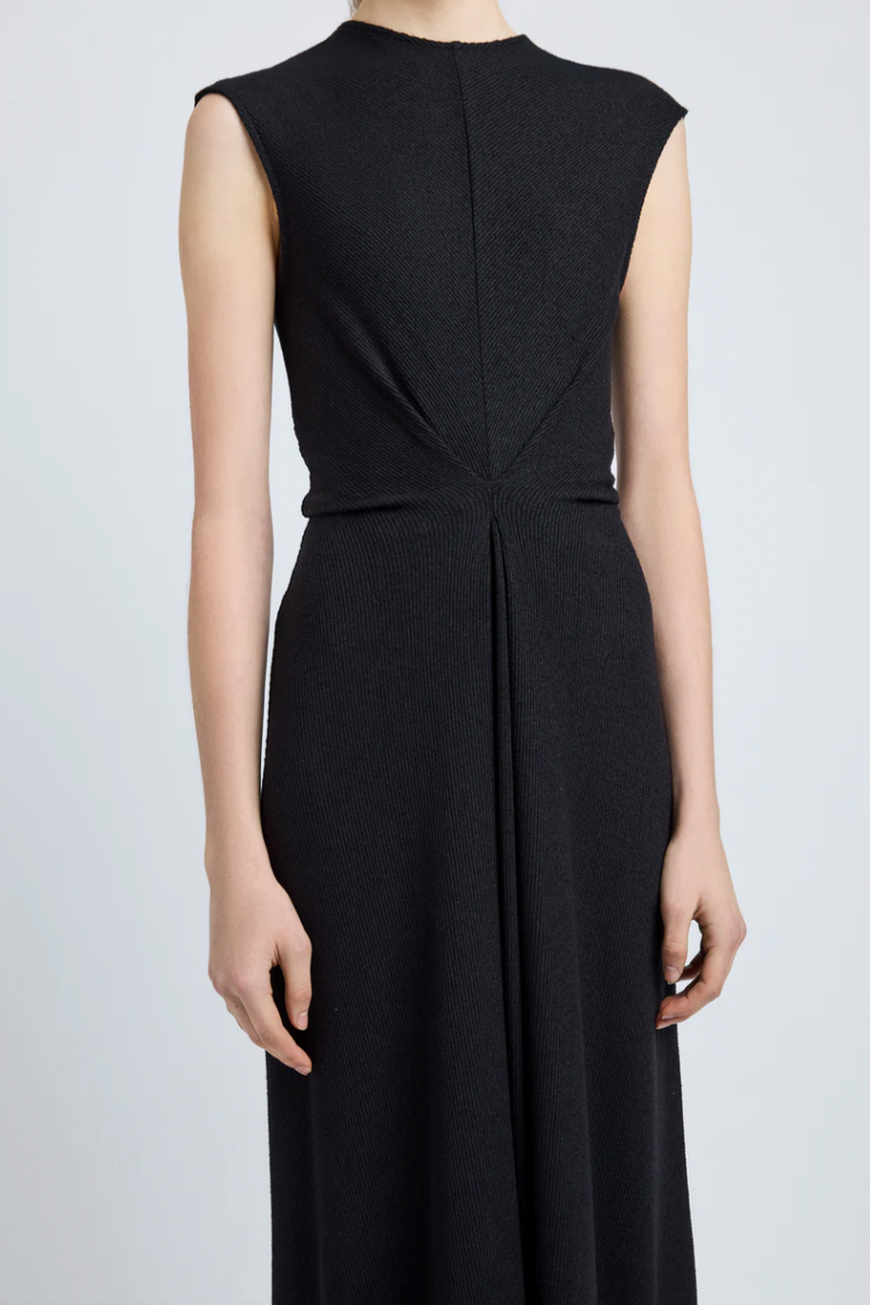 Miranda Dress in Twisted Rib - Black