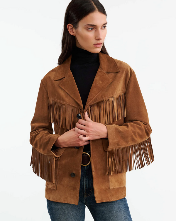 Maelle Suede Fringe Jacket - Martora