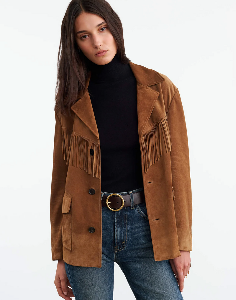 Maelle Suede Fringe Jacket - Martora