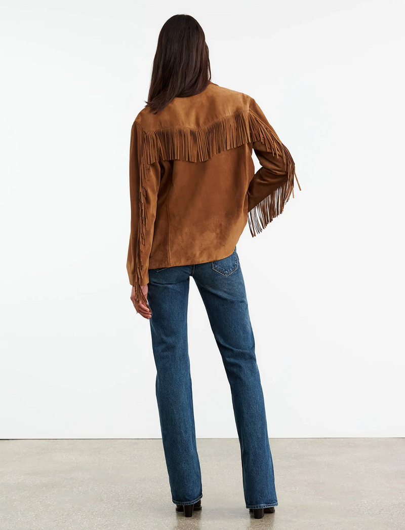 Maelle Suede Fringe Jacket - Martora