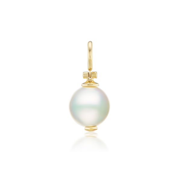 White Pearl & Diamond Pendant