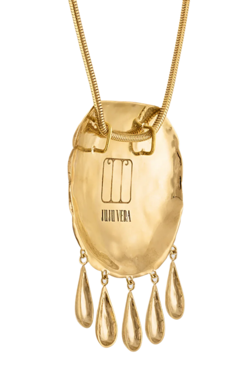 Petra Shell Pendant - Brass