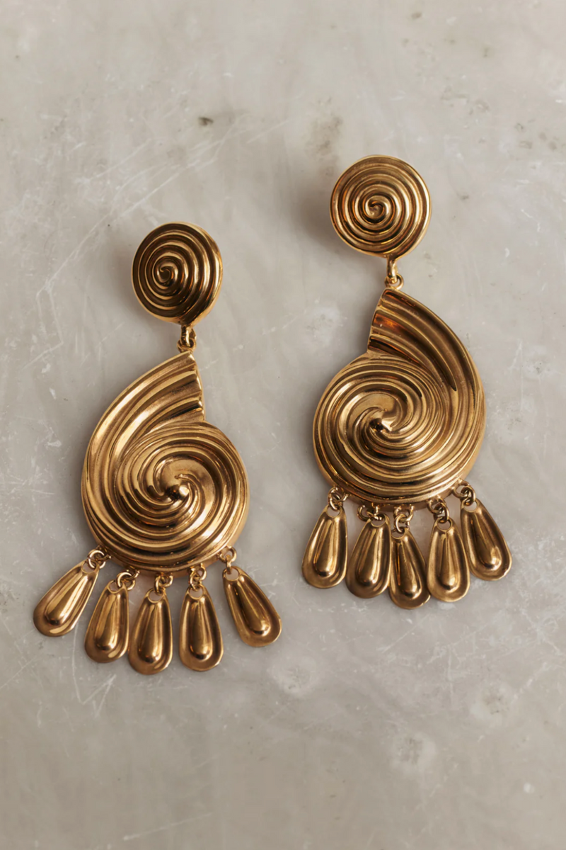 Eliza Earrings - Brass