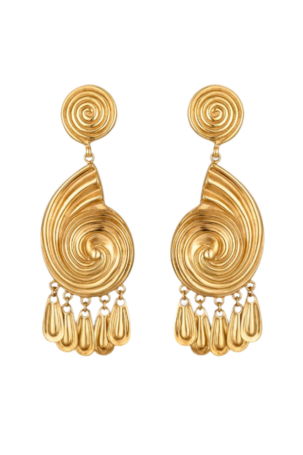 Eliza Earrings - Brass